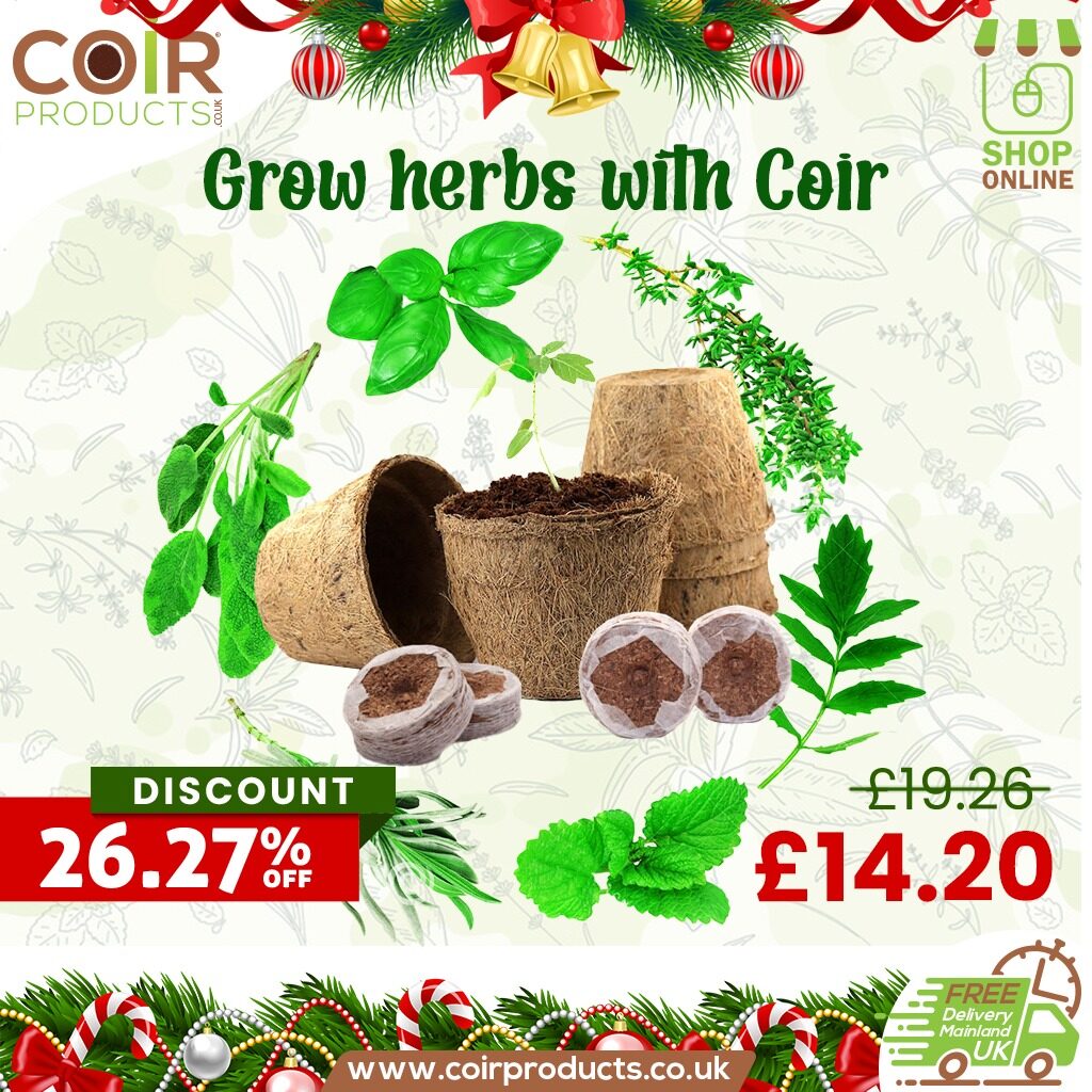Coir Chismats bundles- Grow herbs with coir
