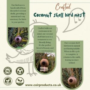 Coconut shell birdnest