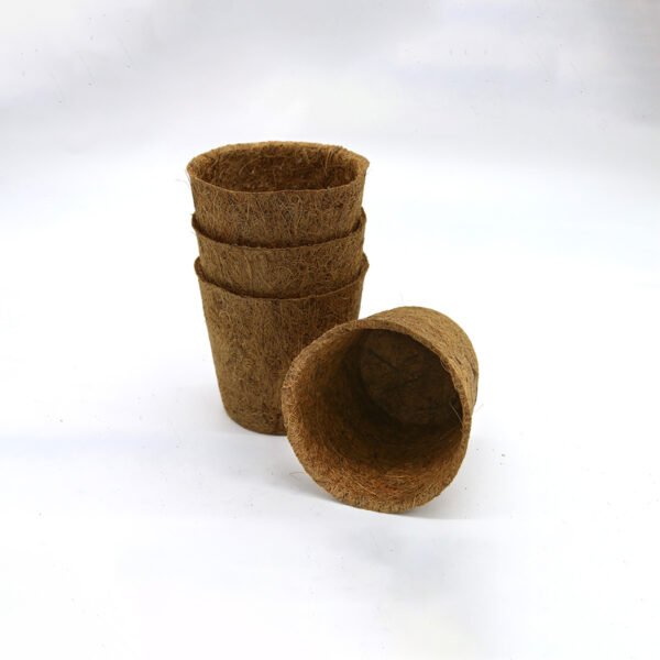 10cm Coir pots pack of 10 - Image 5