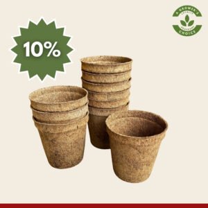 17cm Coir pots pack of 10