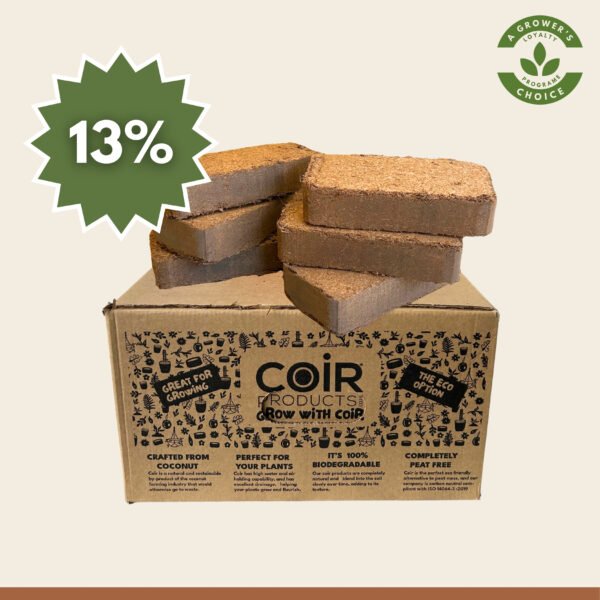 60L (10L X 6) Coir Vital Grow® potting mix by Salike® | 650g X 6 bricks
