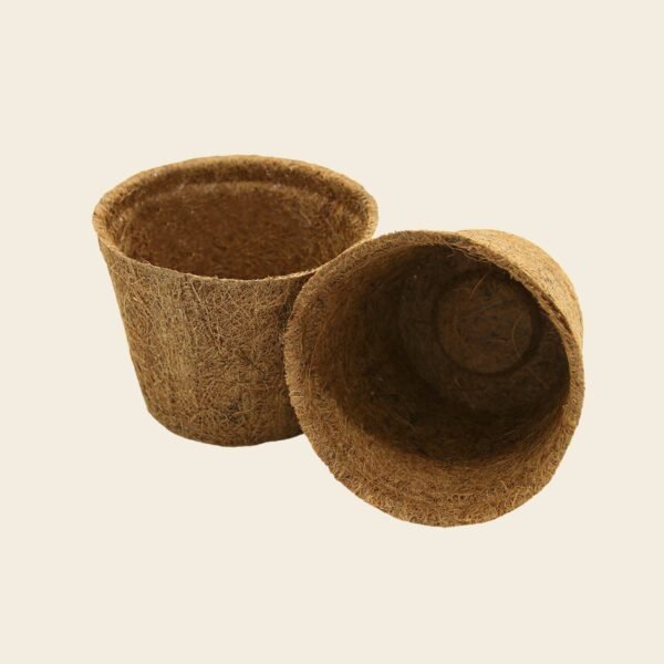 13cm Coir pots pack of 10 - Image 3