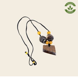 Coconut Shell Necklace - Big Rectangle