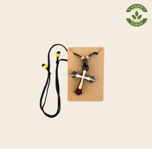 Coconut Shell Necklace - Cross