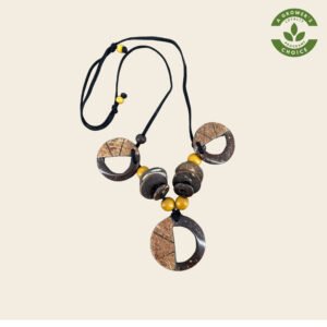 Coconut Shell Necklace - Half Circles