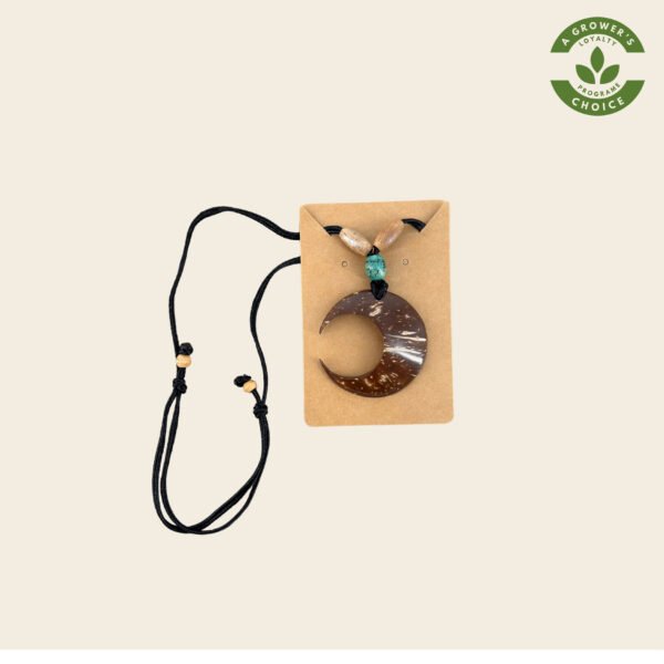 Coconut Shell Necklace - Moon