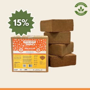 CoirPlus with NPK 80L (5kg) All Purpose Compost (block) by Salike® pack of 4