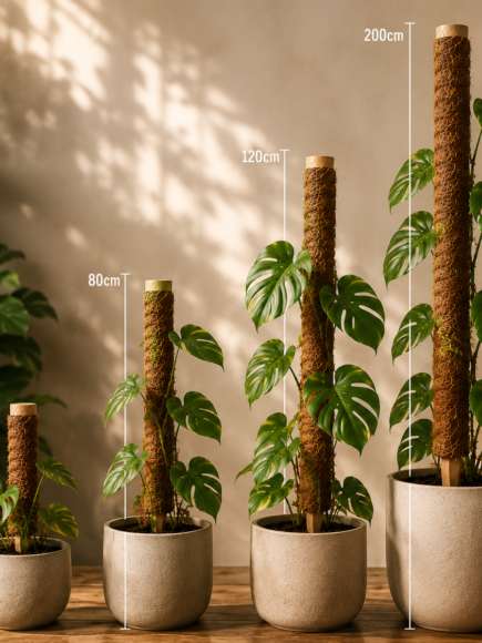 Coir Grow Poles for Monstera, Philodendron & Climbing Houseplants