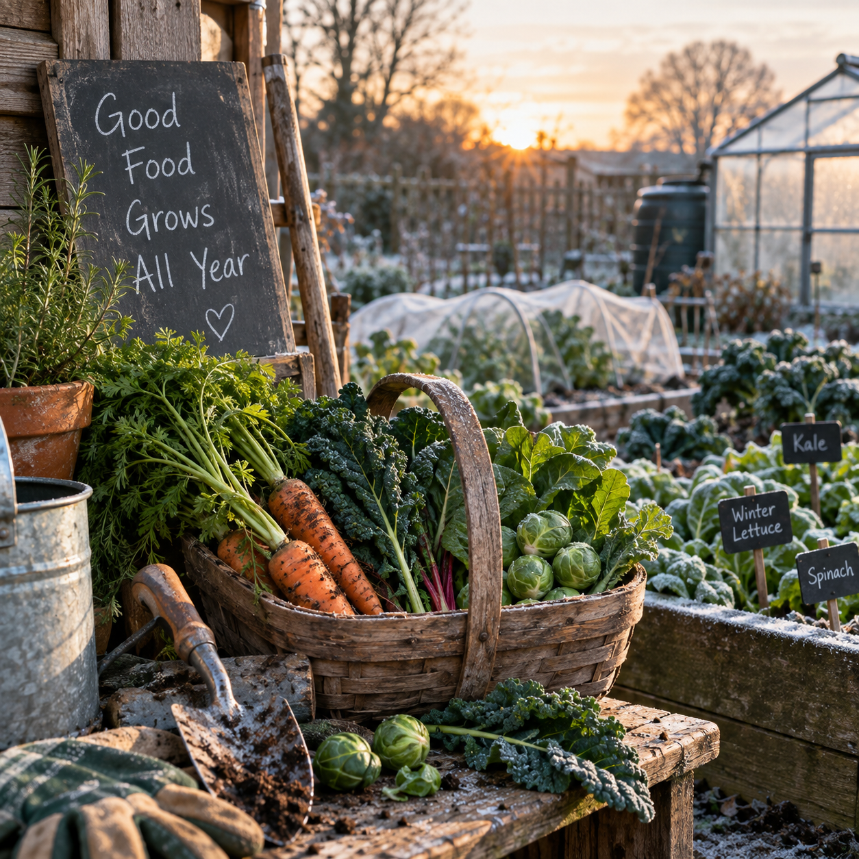 Can you grow vegetables through autumn and winter in the UK?